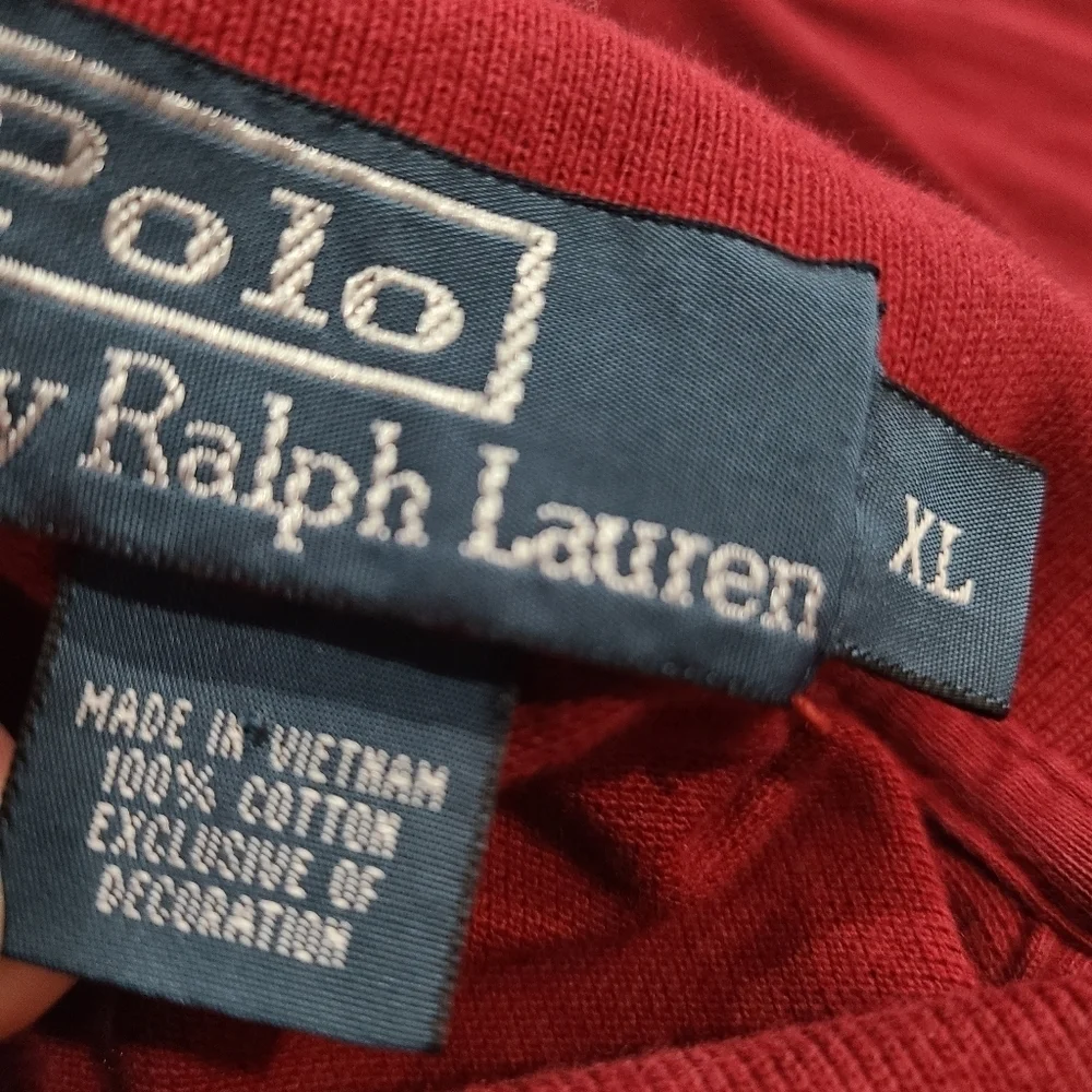 Polo Ralph Lauren Red Long Sleeve polo Shirt sz.XL Men's